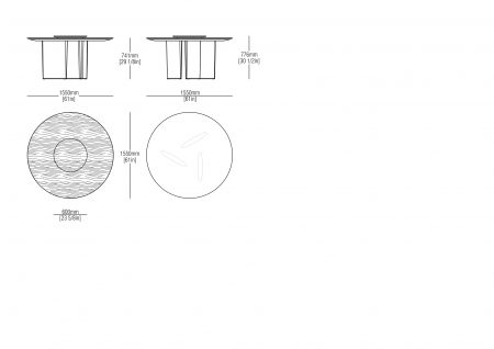 Round table ø1550 - wood