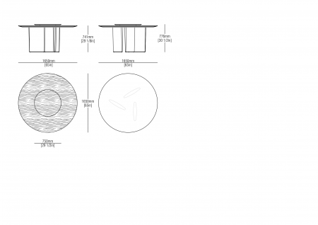 Round table ø1650 - wood